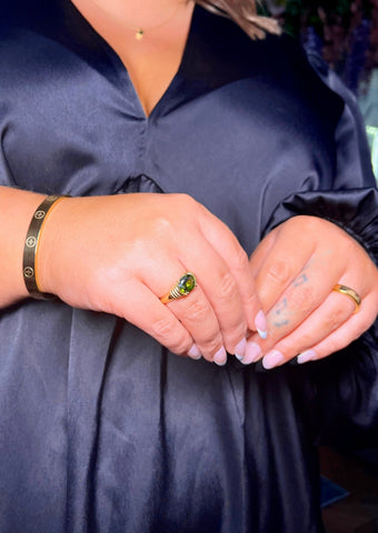 SALE- JESS x - Leanne Emerald Vintage Style Ring