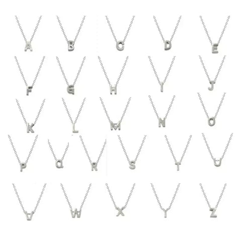 SALE- Silver INITIAL NECKLACE