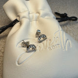 Crescent Moon Stud Earrings