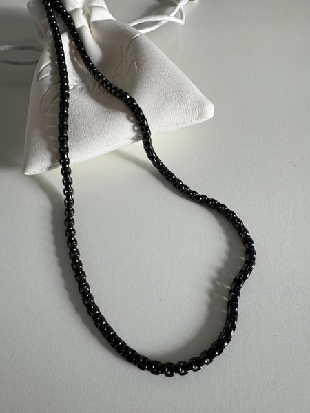 Men's Black Classic Curb Necklace