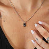 Tag Inital Necklace (silver)
