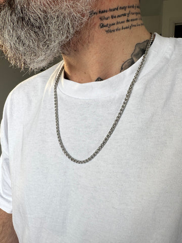 Men's Stainless Steel Classic Curb Necklace