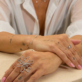 The Fleur Open Wire Flower Ring