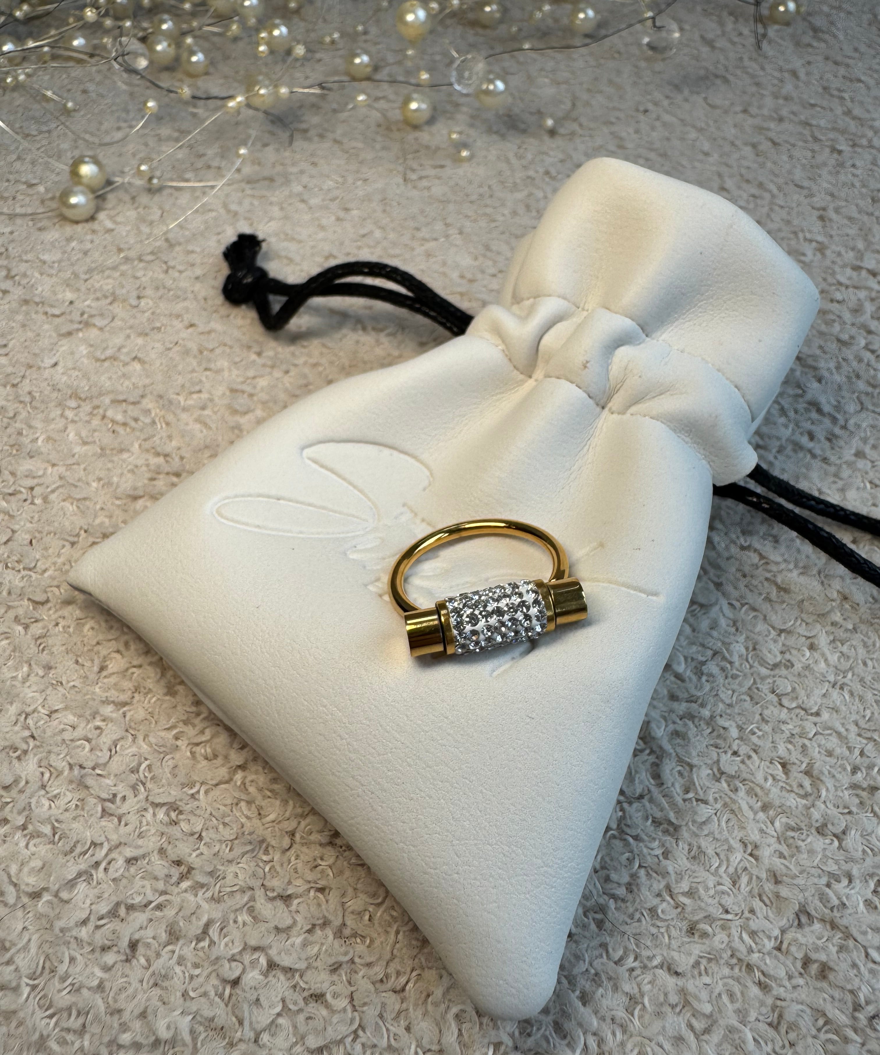 The crystal Spinner Ring (Gold)