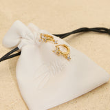 Wisteria Crystal Butterfly Huggie