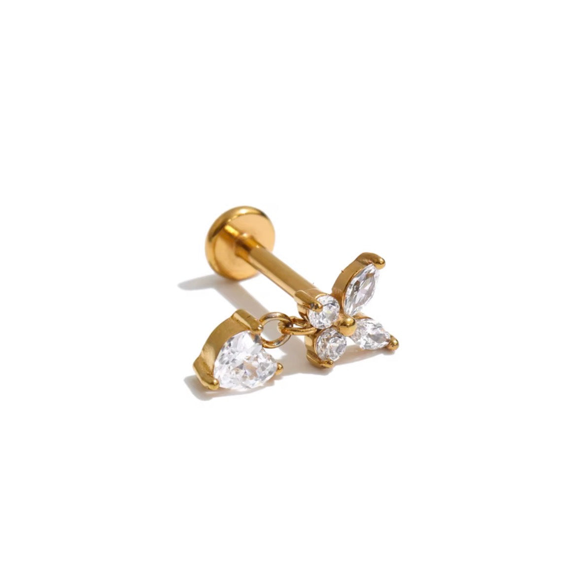 The Butterfly Charm Stud