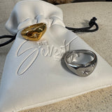 Silver- Signet Heart Ring