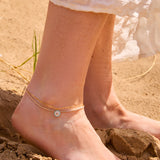 Evil eye layered Anklet