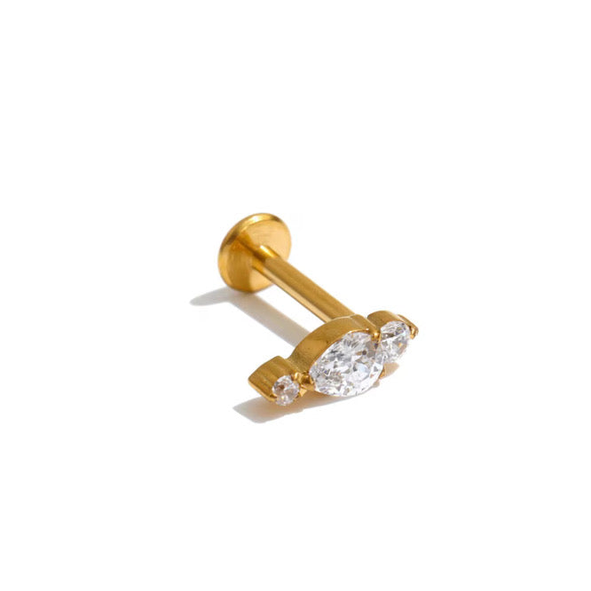 The Poppy flat back Stud