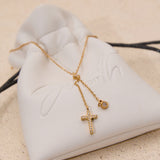 Willow Cross Drop Necklace
