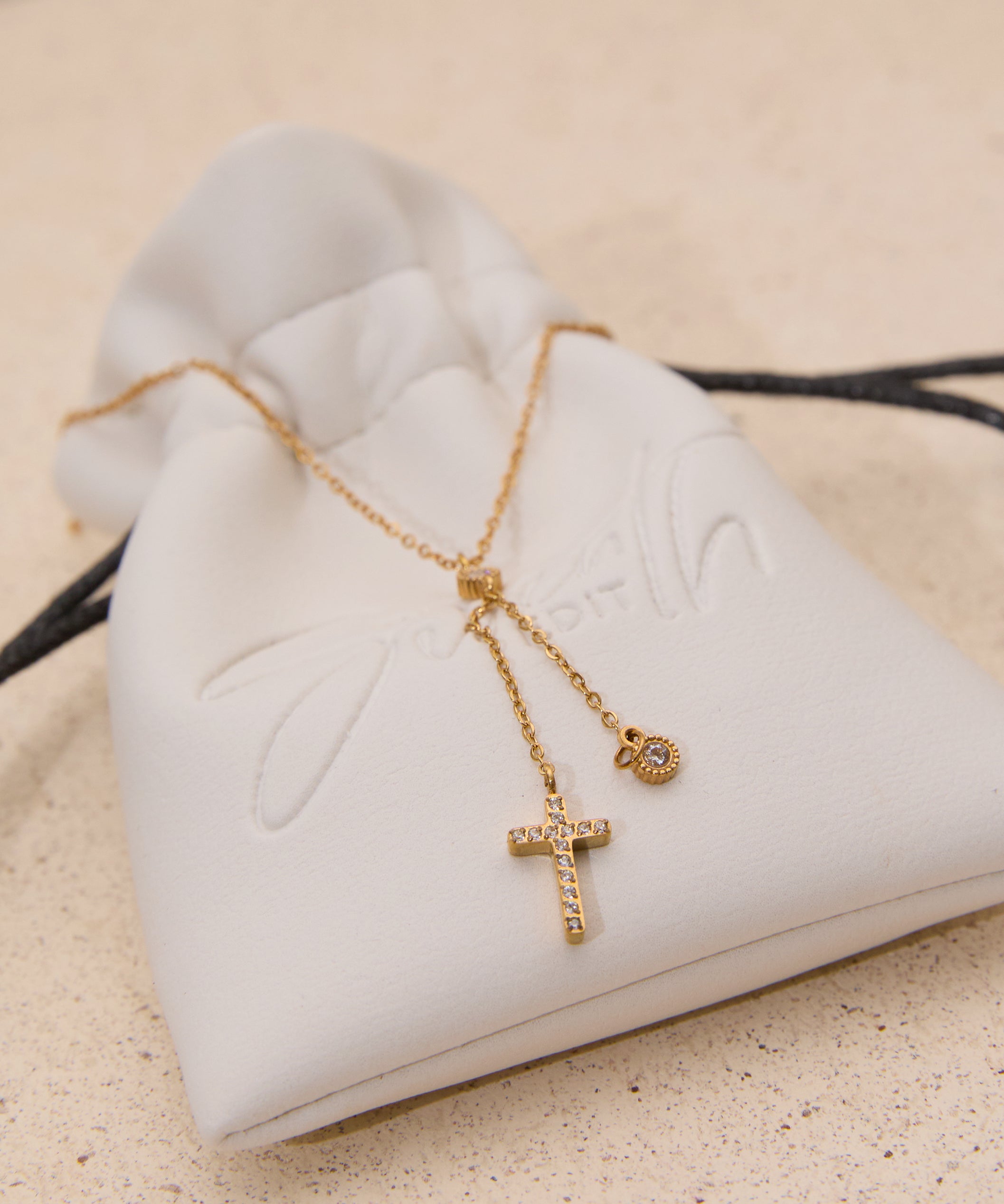 Willow Cross Drop Necklace