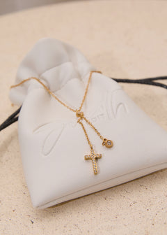 Willow Cross Drop Necklace
