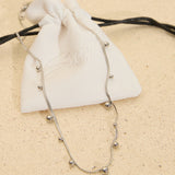 Willow-Ball Snake Chain Necklace