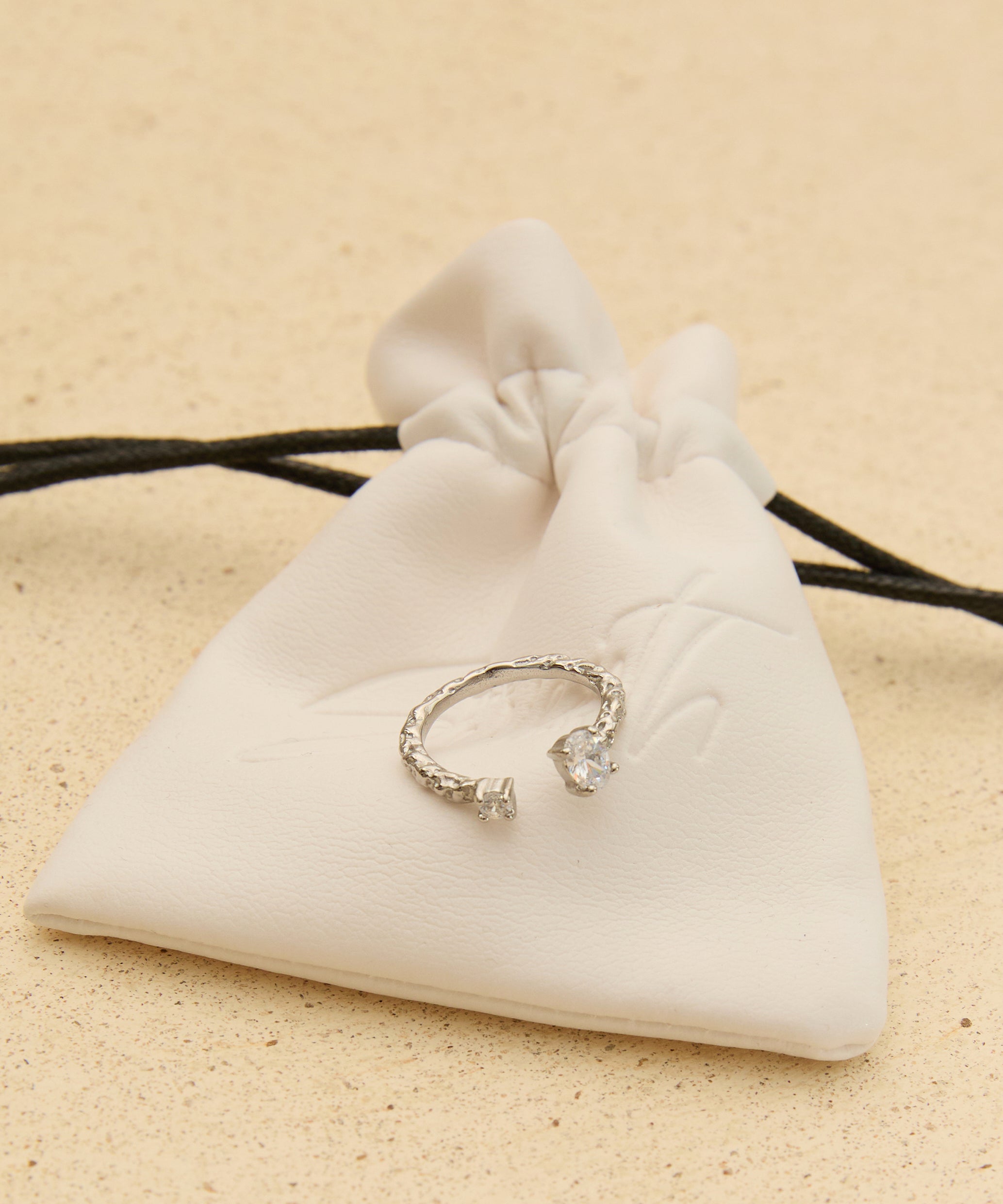 Neve Crystal Open Cuff Ring