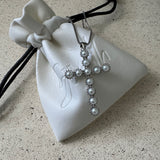 Celia Pearl Cross Necklace