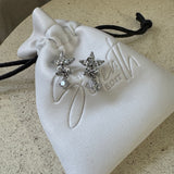 Crystal Flower Drop Earrings