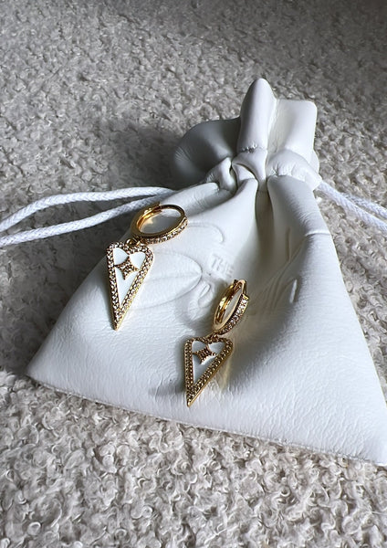 AYDA Gold Heart Huggie Earrings