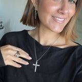 Celia Pearl Cross Necklace