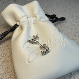 Planet Stud Earrings (Crystal-Encrusted Saturn Design)