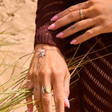 Mix metal- Open starfish ring