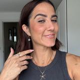 Starfish Crystal Drop Earrings – Gold & Silver