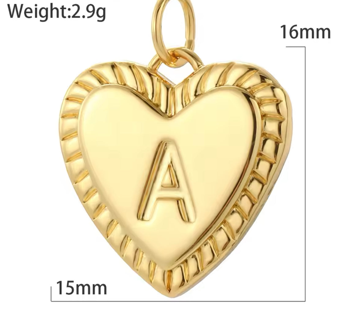 Heart Initial Necklace