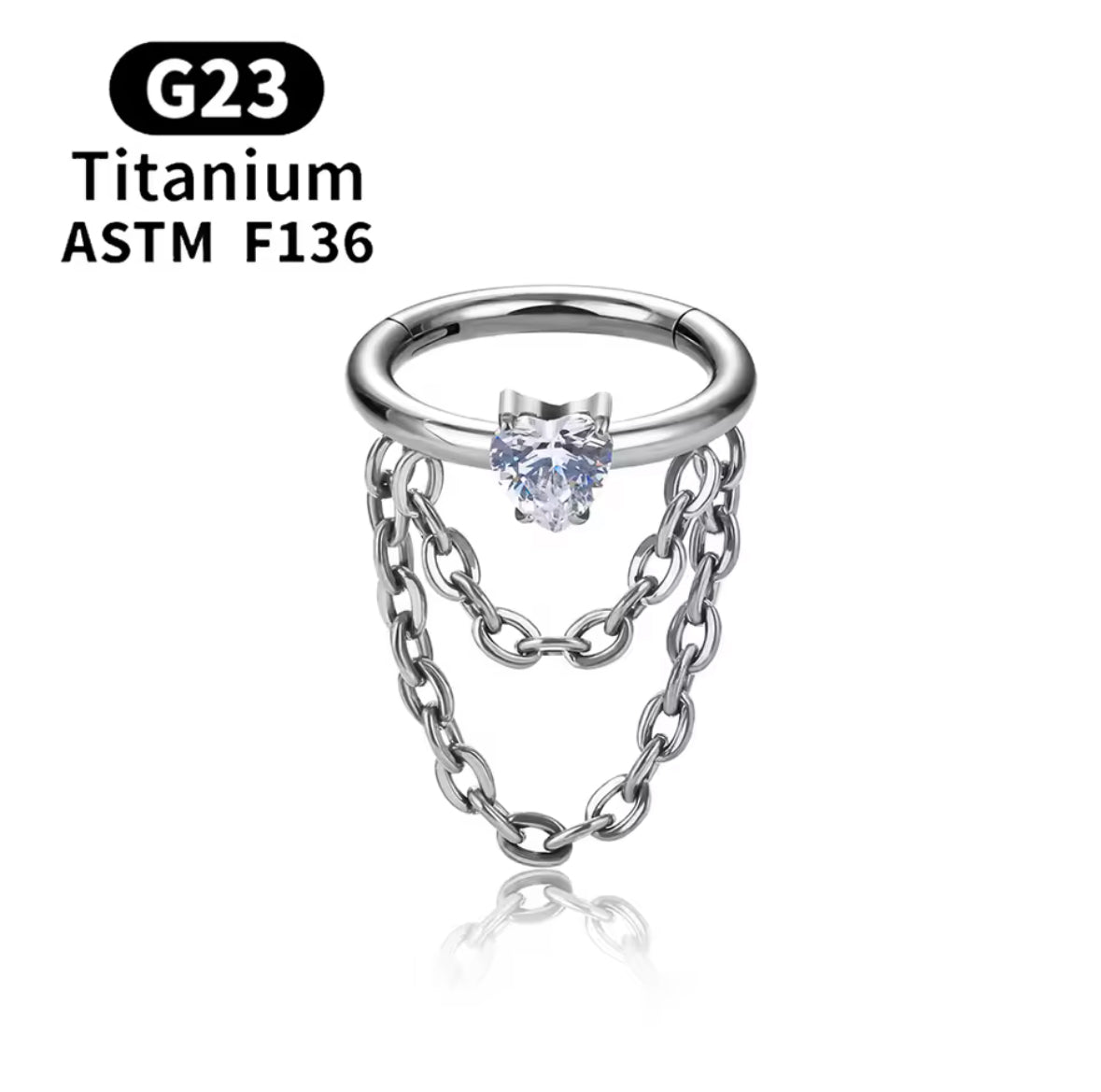 Titanium Heart Chain cartilage