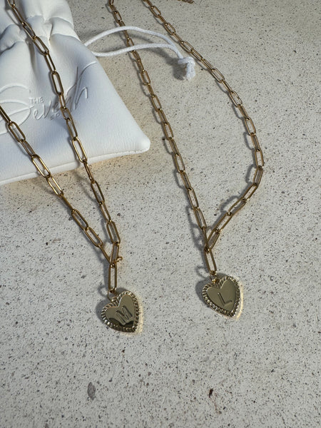 Heart Initial Necklace