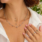 Willow-Ball Snake Chain Necklace