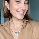 Ash-Pearl Silver Drop Earrings