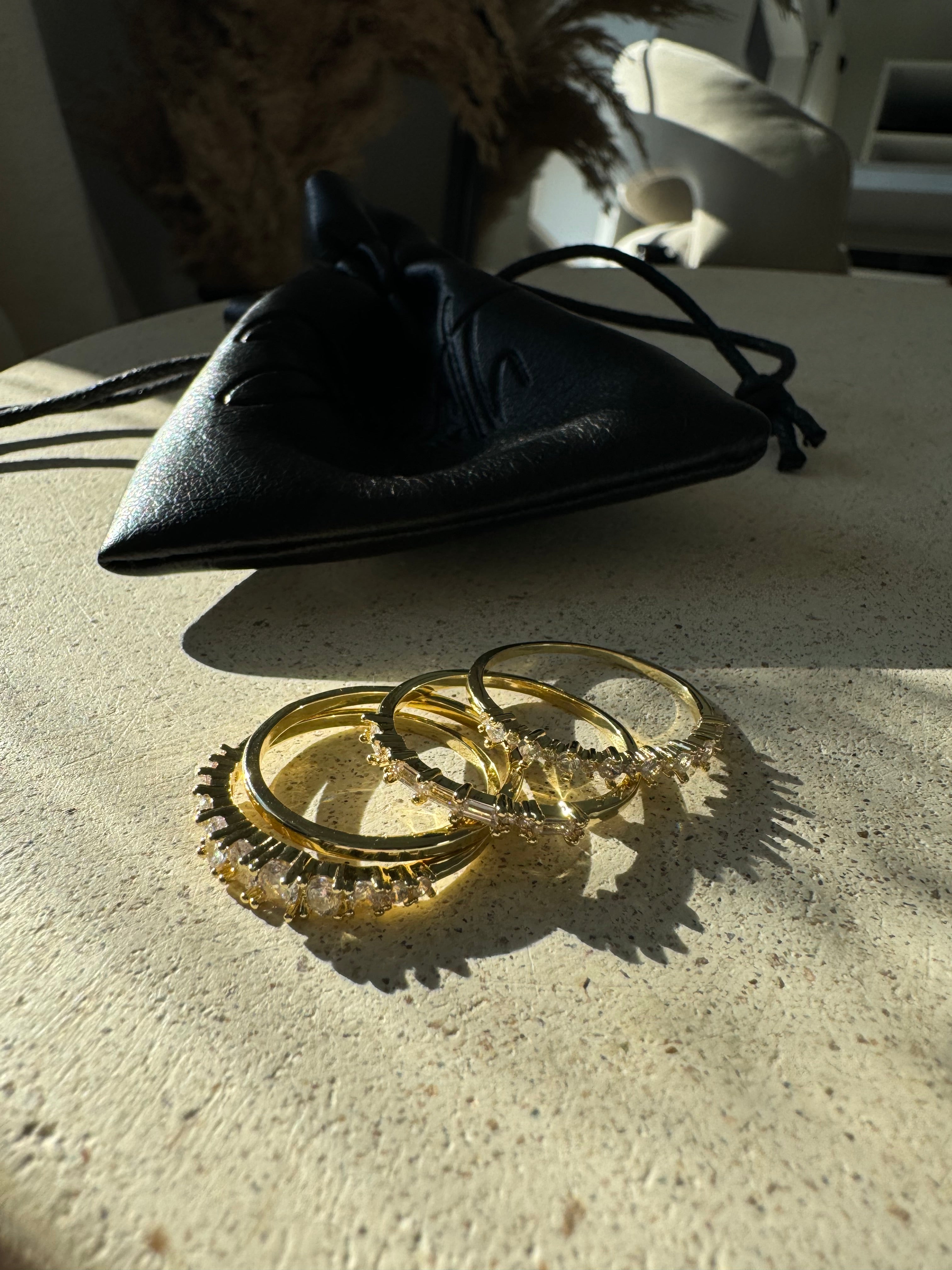 Bold Gold Stackable Rings Gold Stackable Rings | Affordable Quality Jewellery | The Seventh Edit