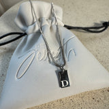 Tag Inital Necklace (silver)