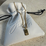 Tag Initial Necklace (Gold)