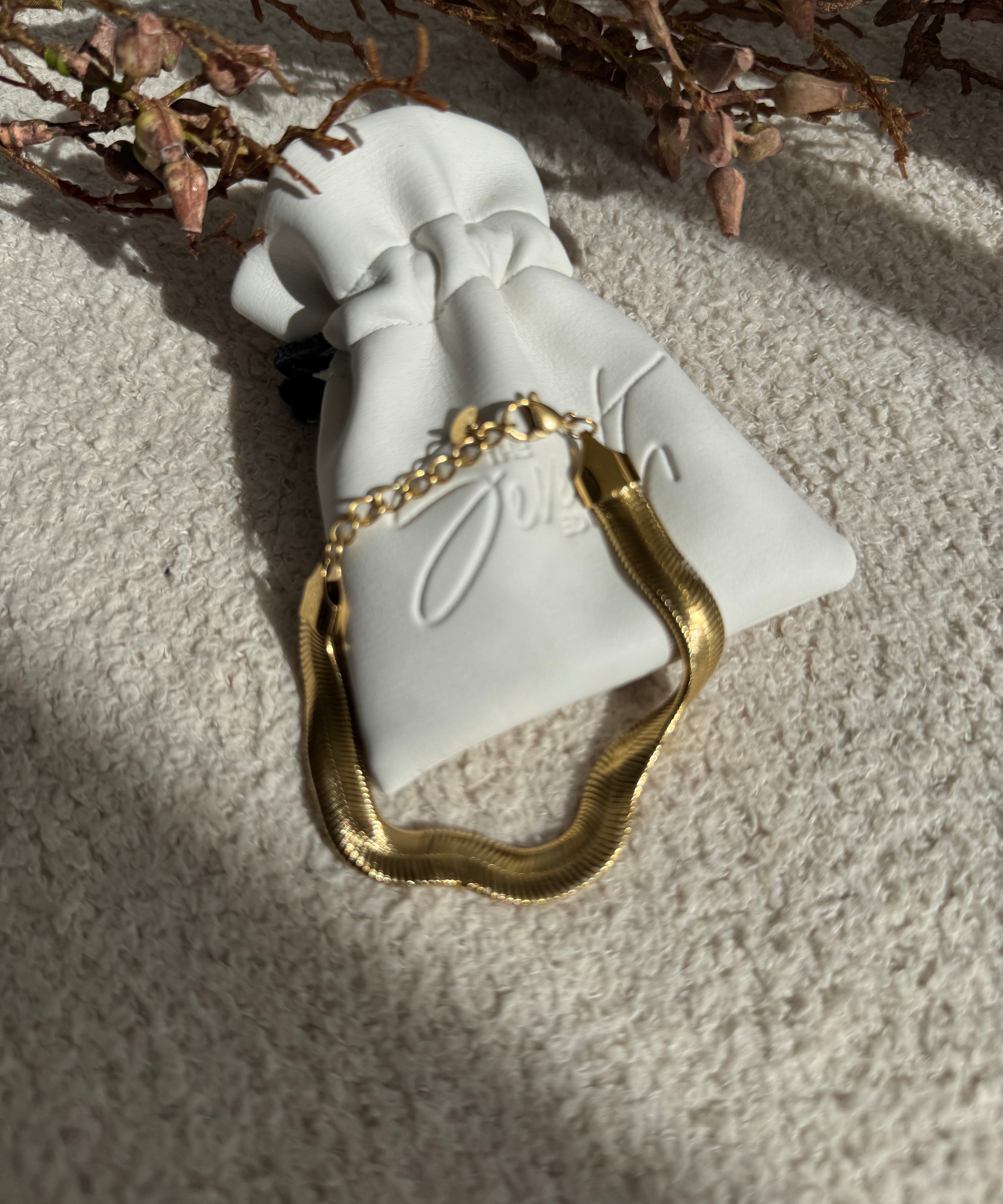 Saffron Herringbone Bracelet