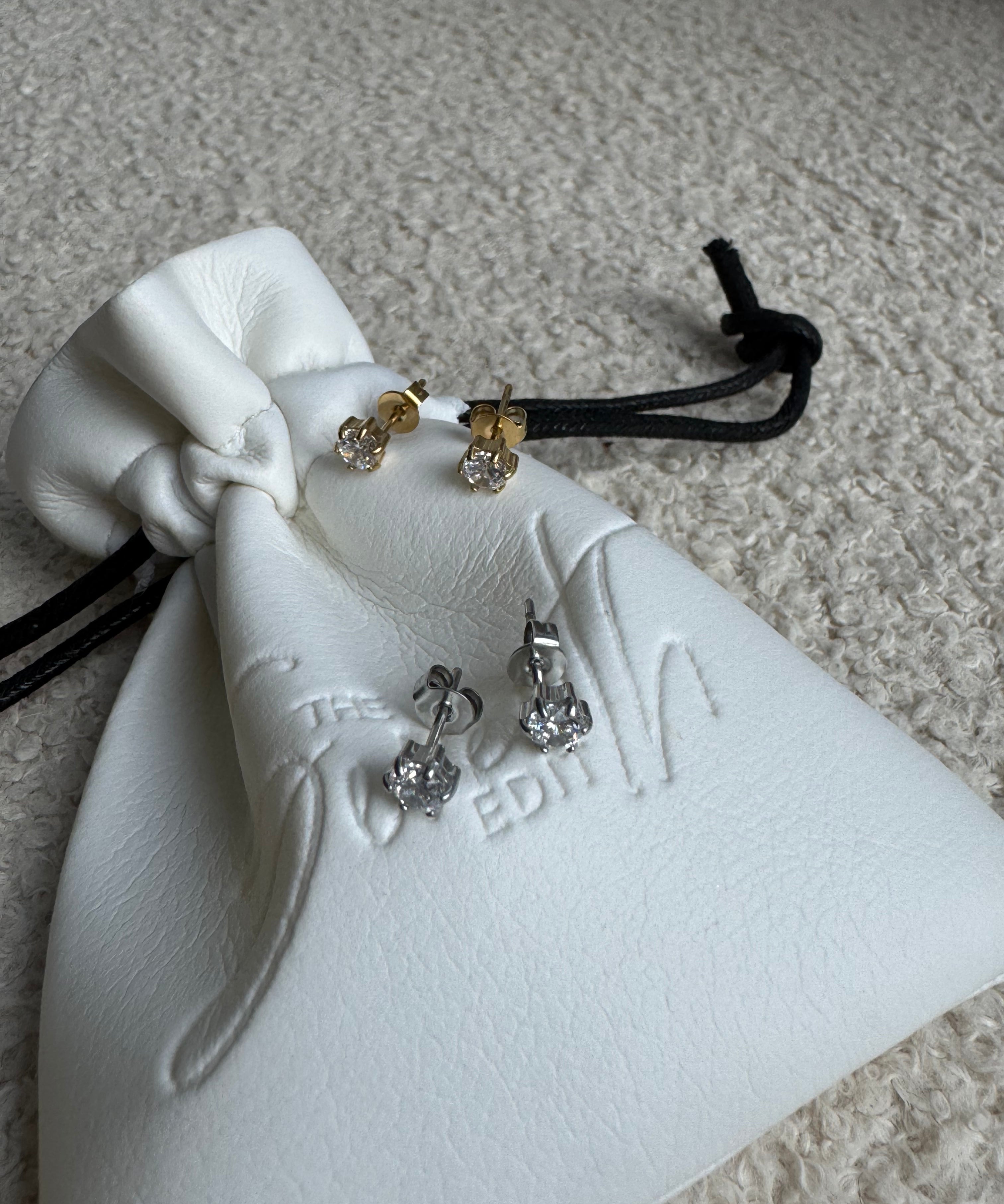 Petite Square Stud Earrings