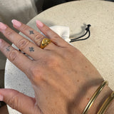 Gold Signet Heart Ring