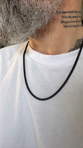 Men's Black Classic Curb Necklace