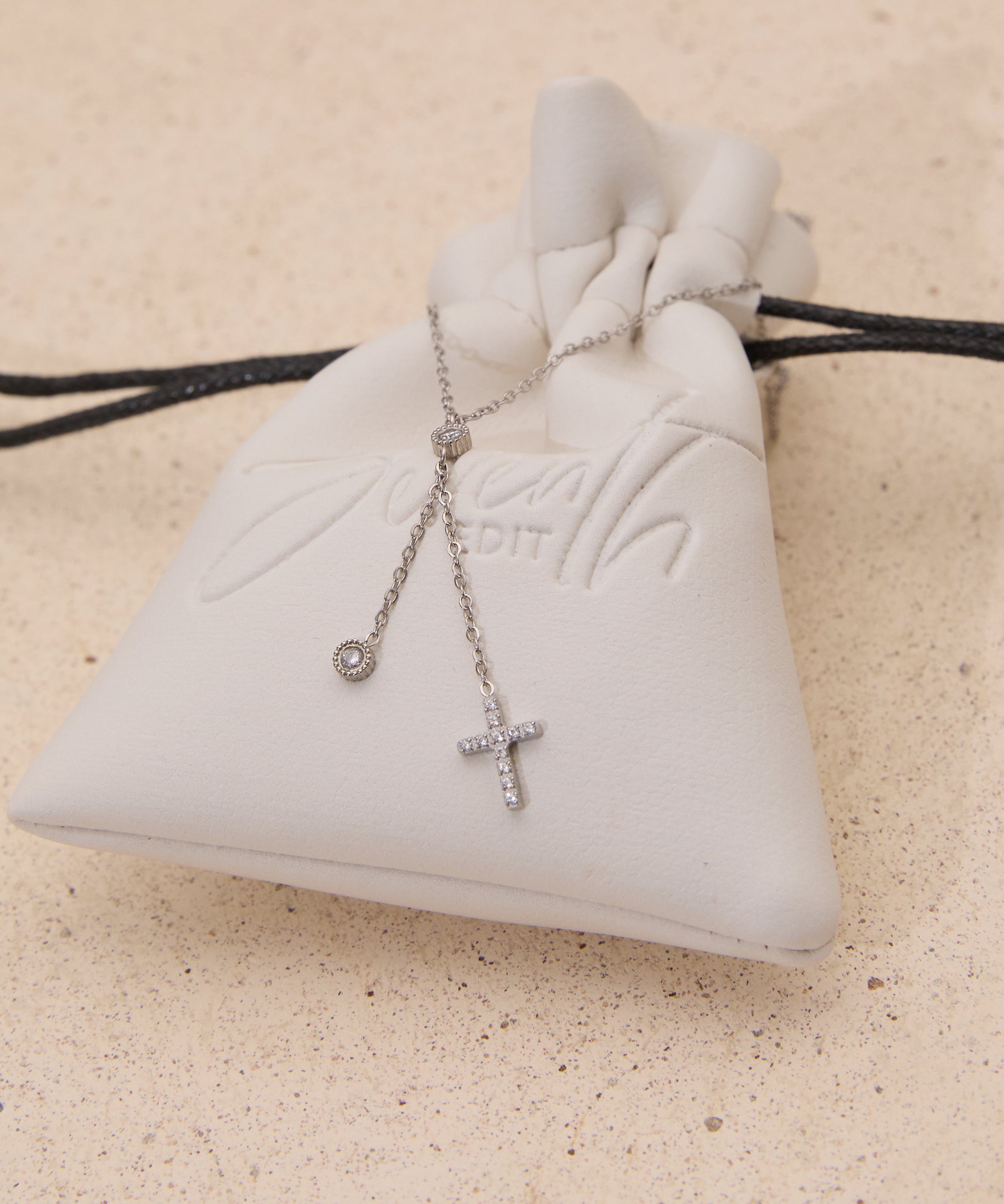 Willow Cross Drop Necklace