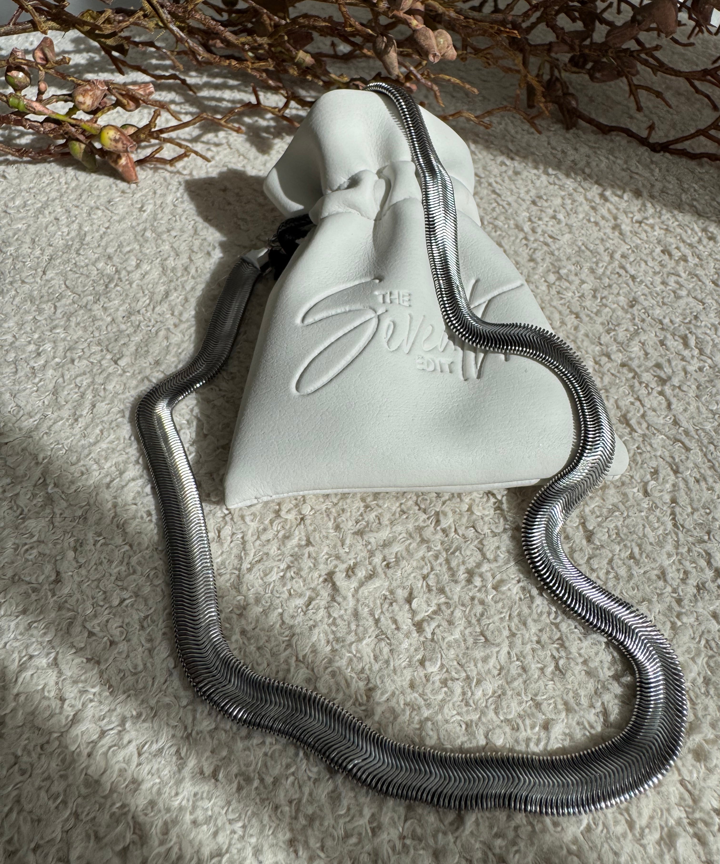 Saffron Herringbone Necklace