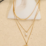 Blossom Necklace triple-layered