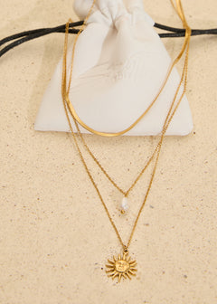 Blossom Necklace triple-layered