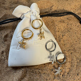 Starfish Crystal Drop Earrings – Gold & Silver