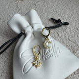 Star & Moon Charm Huggies