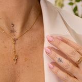 Willow Cross Drop Necklace