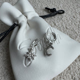 Star & Moon Charm Huggies