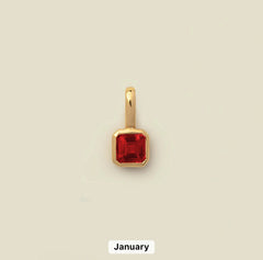 Birthstone Charm Gold Necklace