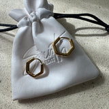 Hex  Geometric Huggie Hoop Earrings