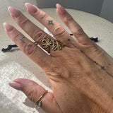Double Daisy Open Ring