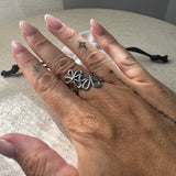 Double Daisy Open Ring